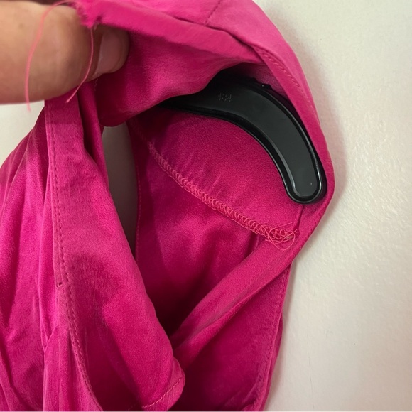 Vintage Mary Jo Bruno Pink 100%‎ Silk Knee Length Drape Dress Size 4 - Picture 12 of 13